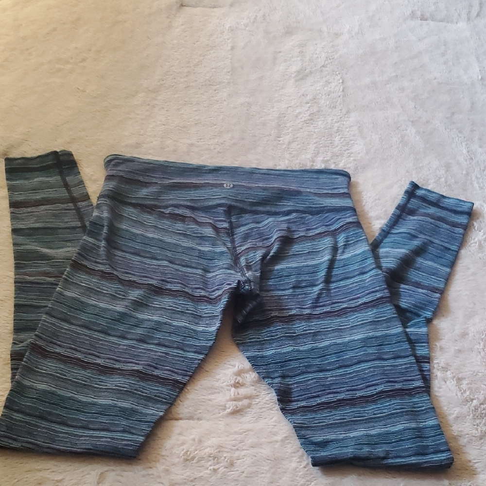 Lululemon Athletica Blue and Gray Leggings